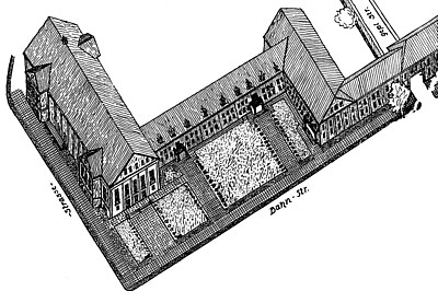 Kulturhausmodell mit Plänen für den späteren Ausbau